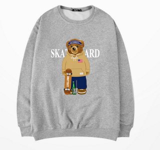 Unisex Basket bear round neck sweatshirt 男女兼用 バスケットベア 