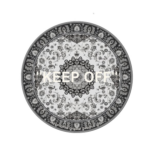 Paisley KEEP OFF Logo Round Rug ペイズリー柄 キープオフ 丸形