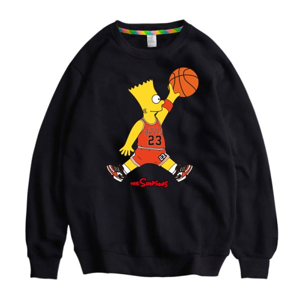 画像1: Simpson basketball paint Pullover sweater ユニセックス 男女兼用 シンプソン バスケット ダンク プリントスウェット トレーナー (1)