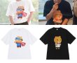 画像3:  Unisex cute bear print T-shirt　男女兼用 ユニセックスキュートなベア 熊プリントTシャツ (3)