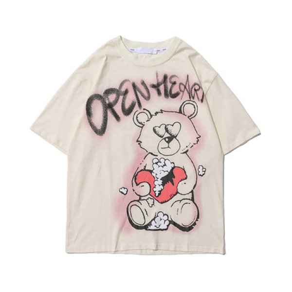 21 Open Heart Graffiti Paint Bear Tshirts Pants Setup テディベア
