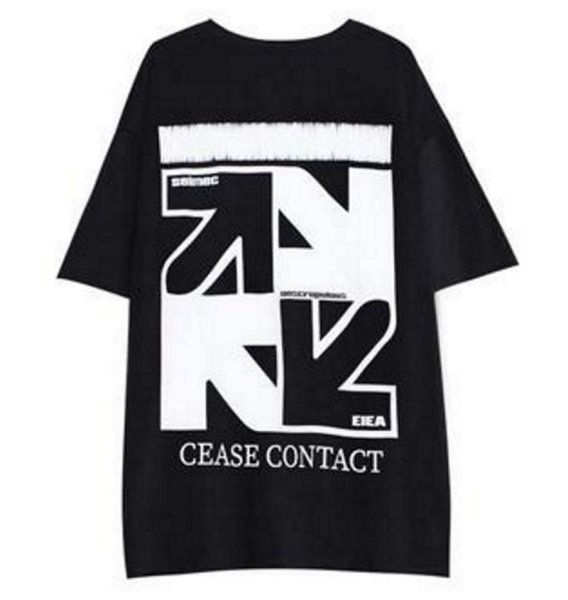 画像1: Unisex Personality hip hop t-shirt　男女兼用 ユニセックスオーバーサイズパーソナリティヒップホップTシャツ (1)