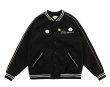 画像3: Pop letter logo Stajan baseball uniform jacket blouson ユニセッ クス男女兼用ポップレターロゴ 刺繍ジャンパー ジャケット ブルゾン (3)