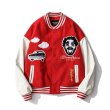 画像7: High Street American Woolen Embroidered Leather Sleeve Baseball Jacketembroidery Baseball Jacket blouson  ユニセッ クス男女兼用ハイストリートヒップホップ刺繍スタジャン ジャンパー  ジャケット ブルゾン (7)