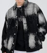 画像4: Irregular Washed Contrasting Denim Jacket G Jean 　ユニセッ クス男女兼用イレギュラーウォッシュドコントラストデニムジャケットデニム Gジャン  (4)