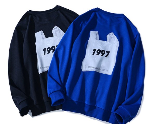 画像1: Unisex Cash register back print  sweat pullover  男女兼用 ユニセックスレジバックプリントロングスリーブトレーナー　プルオーバー (1)