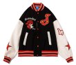 画像2: Unisex  Girl J Logo Stadium Jumper Baseball Jacket uniform jacket blouson ユニセックス 男女兼用 ウーマン女性J エンブレムスタジアムジャンパー スタジャン MA-1 ボンバー ジャケット ブルゾン (2)