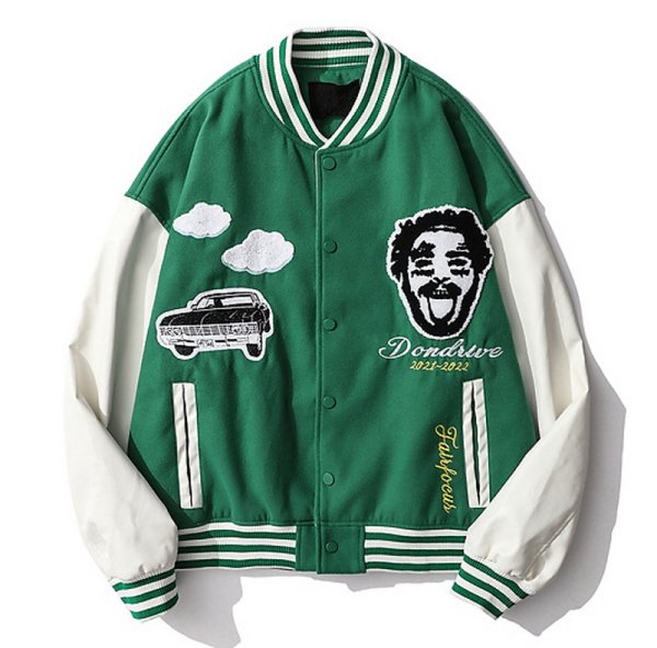 画像1: Unisex Hip hop classic car emblem Jumper Baseball Jacket uniform jacket blouson ユニセックス 男女兼用ヒップホップクラッシックカーエンブレム スタジアムジャンパー スタジャン MA-1 ボンバー ジャケット ブルゾン (1)