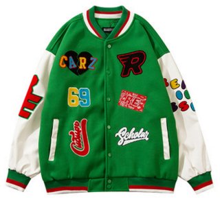 Maison Emerald Rose emblem BASEBALL JACKET baseball uniform jacket