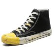 画像2: Unisex graffiti retro dirty Paint canvas sneakers　男女兼用グラフィックペイント レースアッープキャンバススニーカー (2)