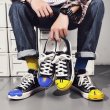 画像3: Unisex graffiti retro dirty Paint canvas sneakers　男女兼用グラフィックペイント レースアッープキャンバススニーカー (3)