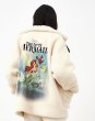 画像1: The Little Mermaid printed stand-up collar imitation lamb wool coat jacket 　リトルマーメイドプリントエコファー ジャケット コート (1)