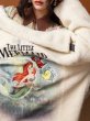 画像6: The Little Mermaid printed stand-up collar imitation lamb wool coat jacket 　リトルマーメイドプリントエコファー ジャケット コート (6)