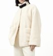 画像4: The Little Mermaid printed stand-up collar imitation lamb wool coat jacket 　リトルマーメイドプリントエコファー ジャケット コート (4)