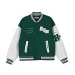 画像4: ATW & Heart Emblem leather sleeve BASEBALL JACKET baseball uniform jacket blouson  ユニセックス 男女兼用ATW＆ハートロゴエンブレムスタジアムジャンパー スタジャン MA-1 ボンバー ジャケット ブルゾン (4)