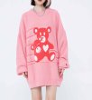 画像8: Unisex  cartoon bear round neck pullover Sweater   ユニセックス 男女兼用 ダブルベア熊 編み込みセーター プルオーバー (8)