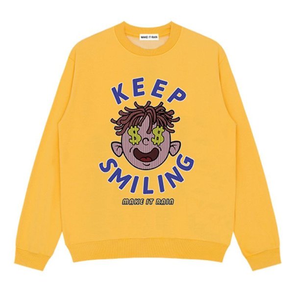 画像1: personality kids print hip-hop round neck sweater pullover   ユニセックス 男女兼用パーソナリティキッズプリント  プルオーバー トレーナー (1)