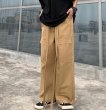 画像3: Unisex wide loose straight tube all-match casual pantsants trousers 　男女兼用ユニセックス ロングストリングワイドカジュアルパンツ  (3)