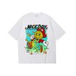 画像2: FLOATINGKA Floating cartoon short-sleeved T-shirt　ユニセックス 男女兼用Nice dayコミックプリント半袖Tシャツ (2)