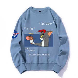 NASA x Tom and Jerry DONT KNOW DONT CARE logo round neck sweat