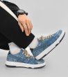 画像7: Unisex Patchwork denim lace-up sneakers　男女兼用ユニセックスレースアップパッチワークデニムスニーカー (7)