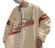 画像7:  loose stitching hip-hop baseball uniform jacket blouson  ユニセックス 男女兼用ヒップホップステッチジャケットスタジアムジャンパー スタジャン MA-1 ボンバー ジャケット ブルゾン (7)