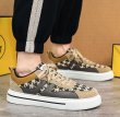 画像9:  Men's Houndstooth lace-up sneakers  shoes 　ユニセックス男女兼用ハウンドトゥースレースアップスニーカー カジュアル シューズ (9)