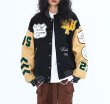 画像6: letter emblem embroidery baseball uniform jacket BASEBALL JACKET  blouson  ユニセックス 男女兼用レターエンブレム刺繍ジャケットスタジアムジャンパー スタジャン MA-1 ボンバー ジャケット ブルゾン (6)