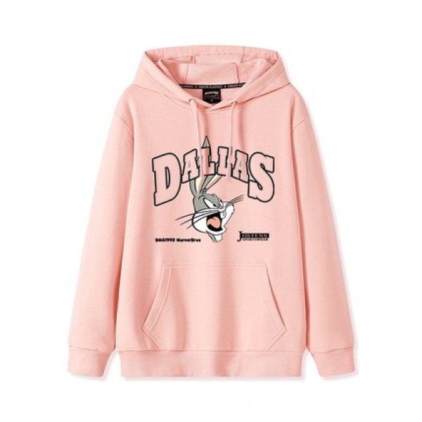 Unisex DALLAS Bugs Bunny Print Hoodiesweater Pullover ユニセックス