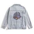 画像2: cityboy embroidery denim G jacket jumper ユニセックス 男女兼用ヒップホップボーイGジャンスジャケット ブルゾン スタジャン (2)