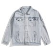 画像4: cityboy embroidery denim G jacket jumper ユニセックス 男女兼用ヒップホップボーイGジャンスジャケット ブルゾン スタジャン (4)