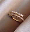 画像5: pearl zircon index finger ring　パール＆ジルコニアインデックスフィンガーリング指輪 (5)