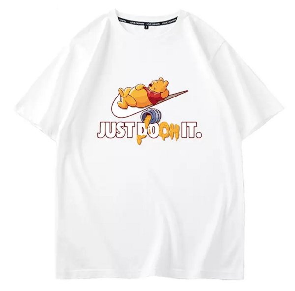 画像1: JUST Pooh  it Print Tshirts 　ユニセックス男女兼用 熊のプーさんプリント  半袖 Tシャツ (1)