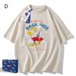 画像4: 即納　bugs bunny ×NASA Print Tshirts 　ユニセックス男女兼用バックスバニー×ナサNASAプリント  半袖 Tシャツ (4)