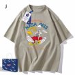 画像10: 即納　bugs bunny ×NASA Print Tshirts 　ユニセックス男女兼用バックスバニー×ナサNASAプリント  半袖 Tシャツ (10)