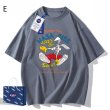 画像5: 即納　bugs bunny ×NASA Print Tshirts 　ユニセックス男女兼用バックスバニー×ナサNASAプリント  半袖 Tシャツ (5)