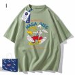 画像9: 即納　bugs bunny ×NASA Print Tshirts 　ユニセックス男女兼用バックスバニー×ナサNASAプリント  半袖 Tシャツ (9)