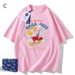 画像3: 即納　bugs bunny ×NASA Print Tshirts 　ユニセックス男女兼用バックスバニー×ナサNASAプリント  半袖 Tシャツ (3)