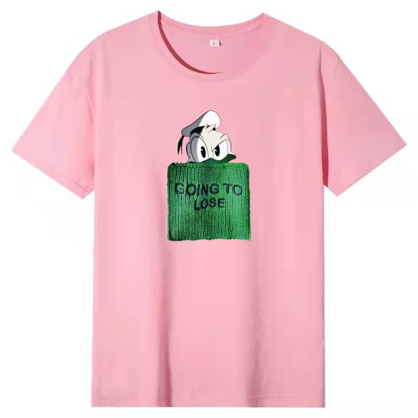 画像1: GOING TO LOSE Donald Duck Print Tshirts 　ユニセックス男女兼用 GOING TO LOSE ×ドナルドダックプリント 半袖 Tシャツ (1)