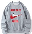 画像1: JUST DO IT LATER x Snoopy sweatshirt　ユニセックス男女兼用 NASA×JUST DO IT LATER×スヌーピースエットトレーナー  (1)