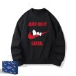 画像2: JUST DO IT LATER x Snoopy sweatshirt　ユニセックス男女兼用 NASA×JUST DO IT LATER×スヌーピースエットトレーナー  (2)