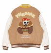 画像2: Vandy the pank hamburger embroidery baseball jacket stadium jacket baseball uniform jacket blouson  ユニセックス 男女兼用ハンバーガー刺繍スタジアムジャンパー スタジャン MA-1 ボンバー ジャケット ブルゾン (2)