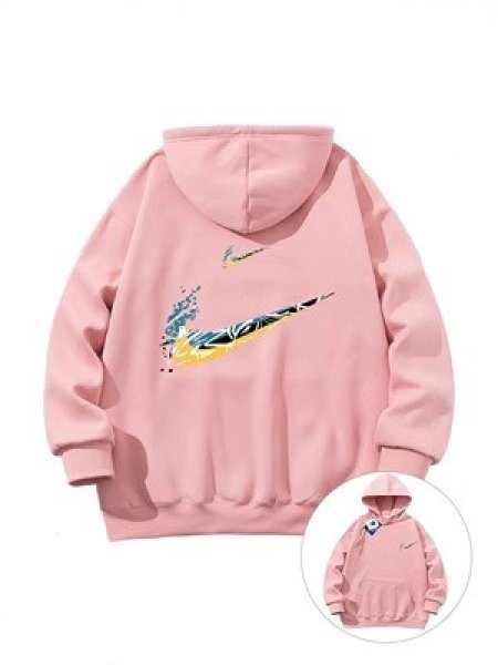 画像1: SALE セール Unisex Double Swoosh logo Hoodie Hoody ユニセックス 男女兼用 長袖 フーディ パーカー ダブルスウッシュ ロゴ (1)