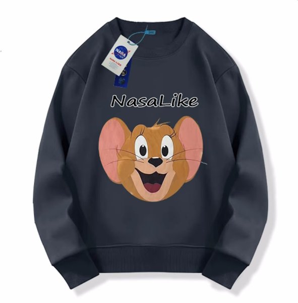 画像1: NASA & Tom & Jerry Jerry & Print Pullover  sweater  ユニセックス男女兼用ナサ＆トム＆ジェリージェリーフェイス　スウェット　プルオーバー　トレーナー (1)