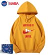 画像4: JUST DO IT LATER x Snoopy Hoodie sweatshirt ユニセックス男女兼用 NASA×JUST DO IT LATER×スヌーピー スウェット パーカー  (4)