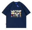 画像2: WASSUP snoopy round neck short sleeve T-shirt　 ユニセックス男女兼用WASSUPワズアップスヌーピープリント半袖 Tシャツ (2)