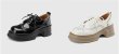 画像3: Women’s leather thick-soled lace-up loafers shoes 　ウイングチップ厚底プラットフォームレースアップレザーローファーシューズ (3)