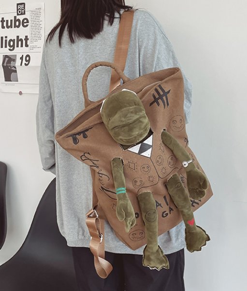 Frog x kaws x Graphic canvas backpack backpack shoulder tote bag フロッグ× ...