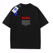 画像6: NASA×Alphabet logo simple t-shirt round neck short sleeve T-shirt 　 ユニセックス男女兼用NASAナサ×シンプルレターロゴ半袖 Tシャツ (6)