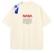 画像1: NASA×Alphabet logo simple t-shirt round neck short sleeve T-shirt 　 ユニセックス男女兼用NASAナサ×シンプルレターロゴ半袖 Tシャツ (1)